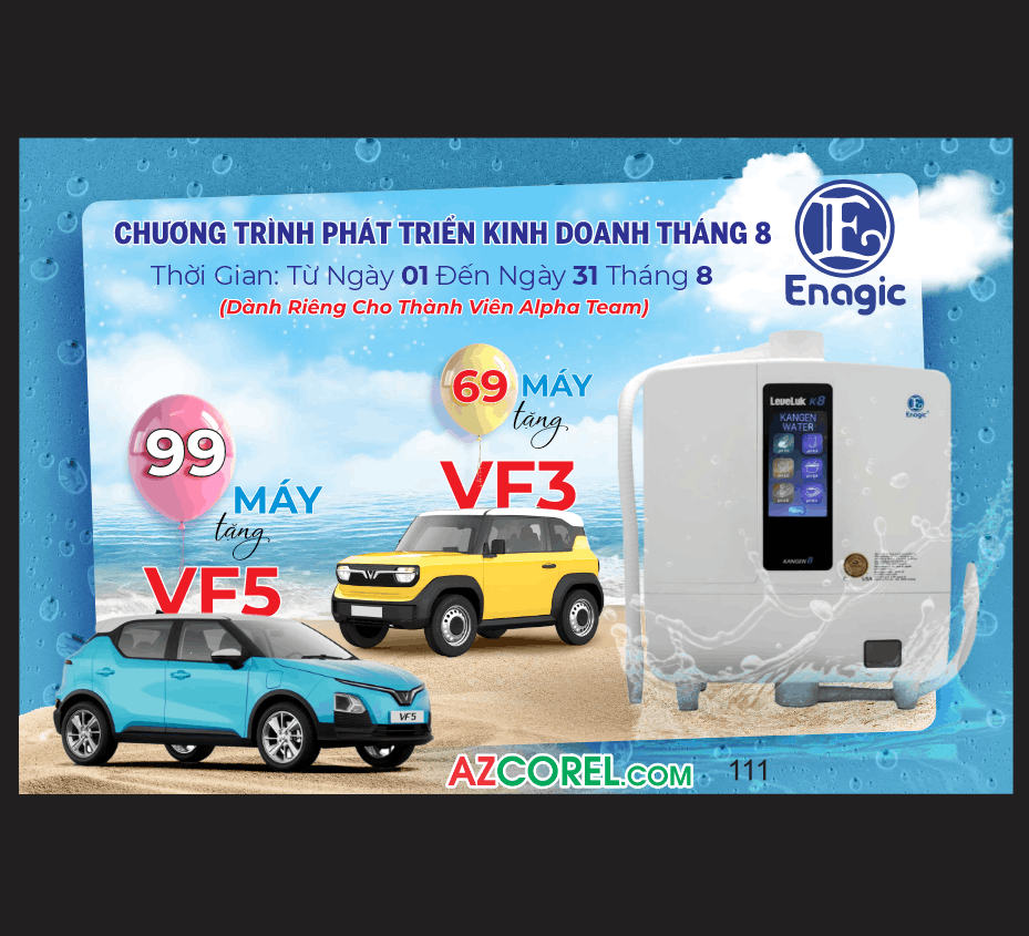 Chương trình mua máy lọc nước Enagic tặng Vf3