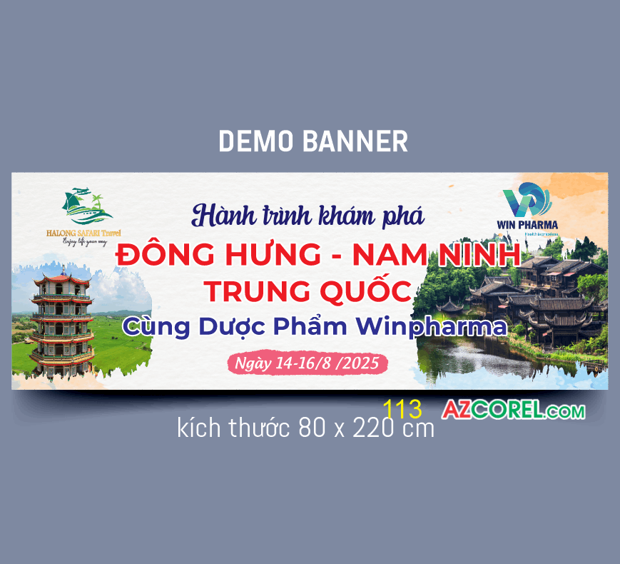 Banner Hành trình du lịch khám phá cho công ty