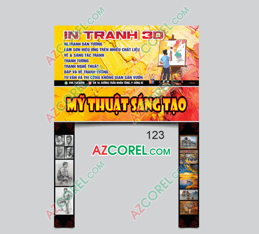 Biển Quảng Cáo IN tranh 3d - tranh dán tường