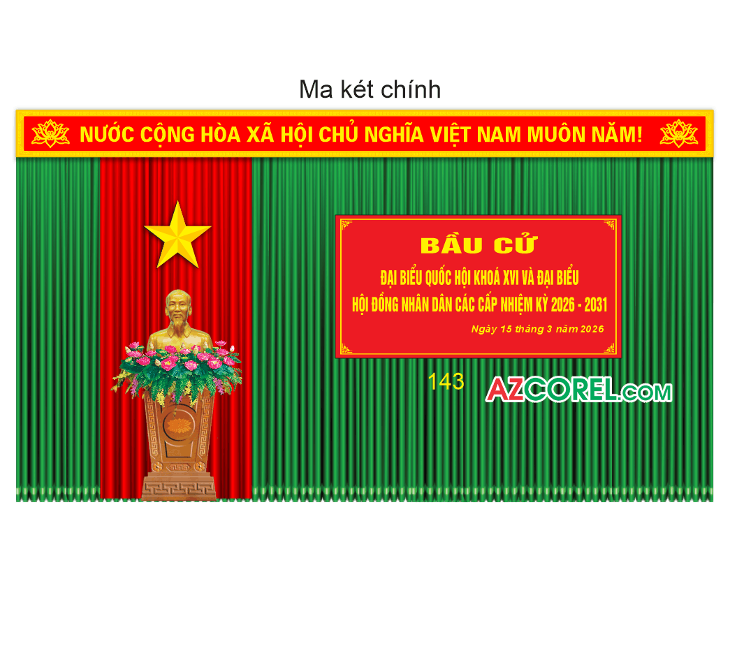 Pano trang trí bầu cử đại biểu Quốc Hội khóa XVI