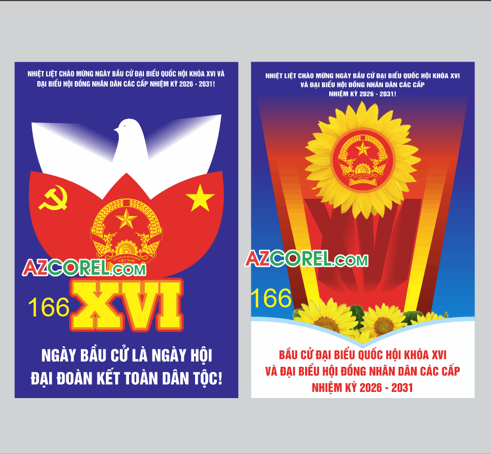 Pano đứng Ngày bầu cử đại biểu quốc hội khóa XVI