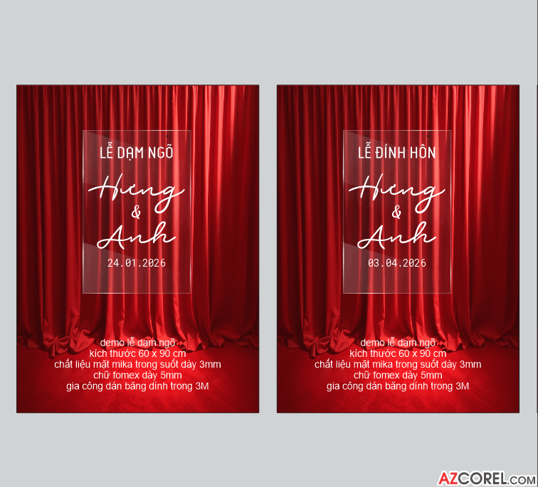 Lễ Thành Hôn wedding đám cưới Hưng & Anh file corel