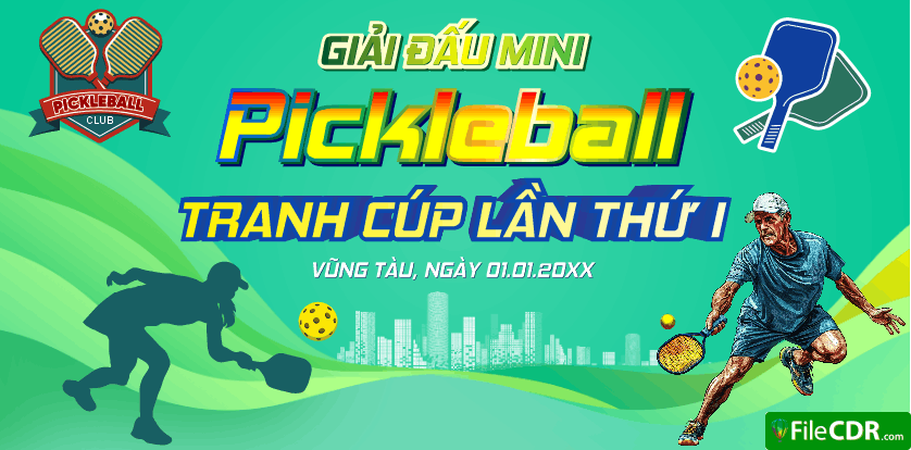 Market giải đấu mini pickleball tranh cup #3 file cdr