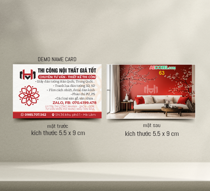 Demo Name Card Thi công nội thất giá tốt #2