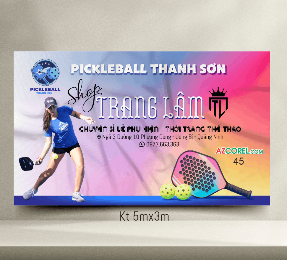 Banner quảng cáo Pickleball Thanh Sơn - Shop Thang Tâm