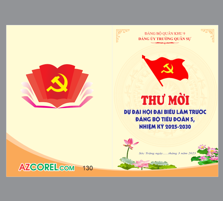 Thư mời dự Đại hội đại biểu Đảng bộ file corel