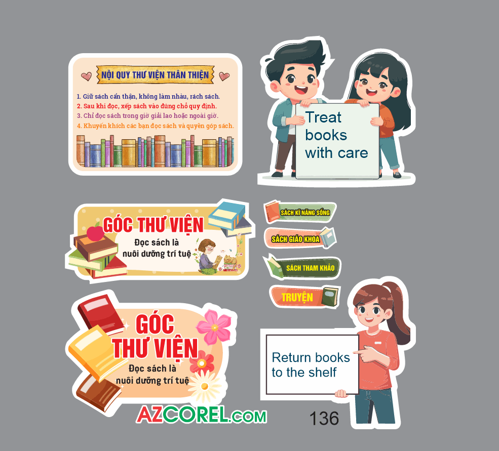 136 trang tri truong hoc noi quy thu vien.png