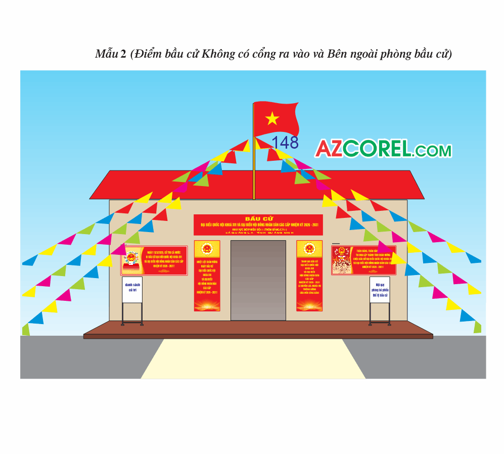 Điểm bầu cử Không có cổng ra vào và bên ngoài