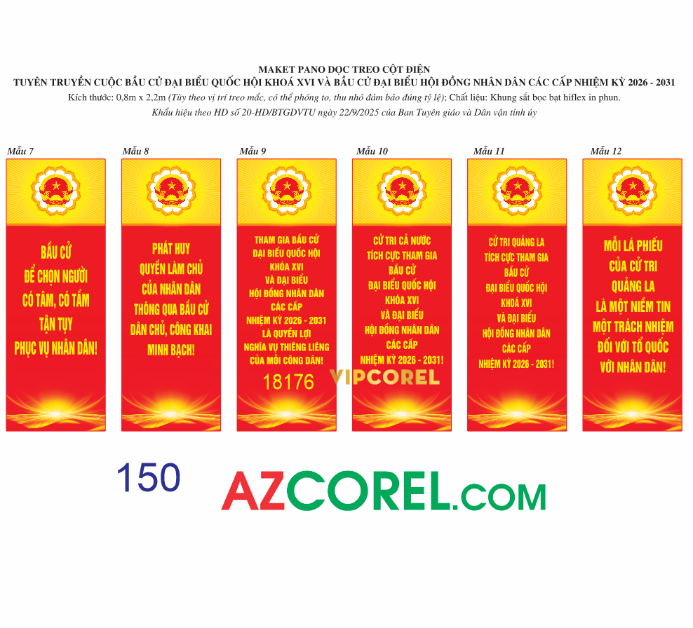 Pano dọc treo bầu cử đại biểu Quốc hội khóa XVI
