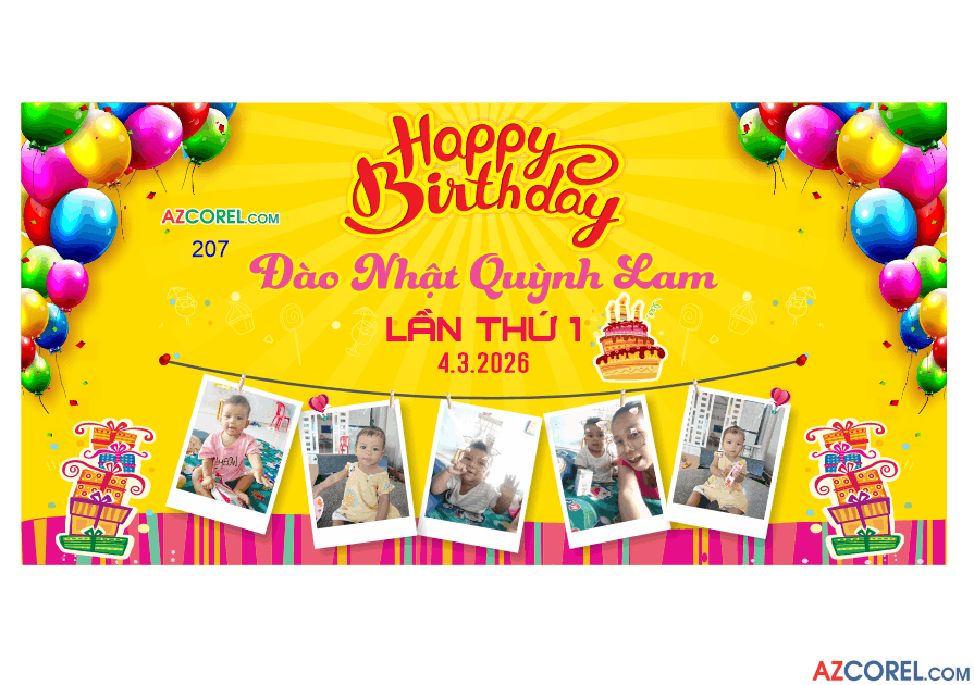 Market Background Happy Birthday Đào Nhật Quỳnh Lam