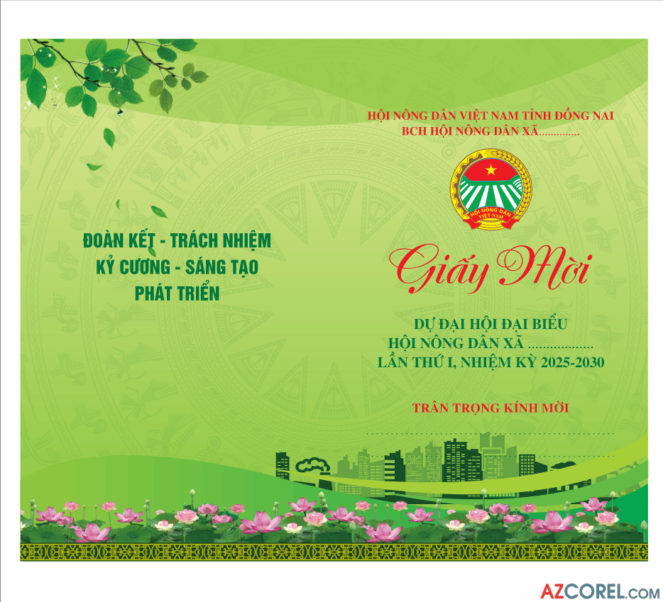 Giấy mời dự Đại hội Đại biểu hội nông dân xã
