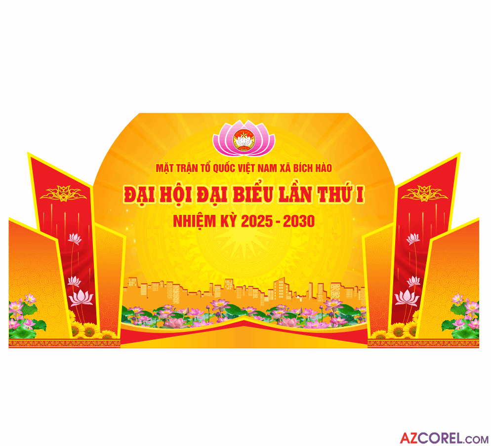 Backdrop Đại hội mặt trận tổ Quốc Việt Nam...