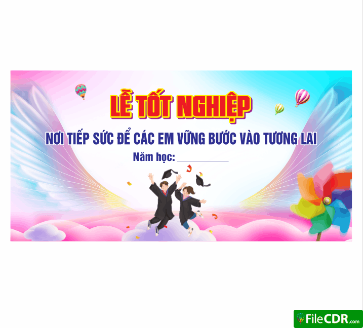 Market background cánh chim tung bay Lễ tốt nghiệp