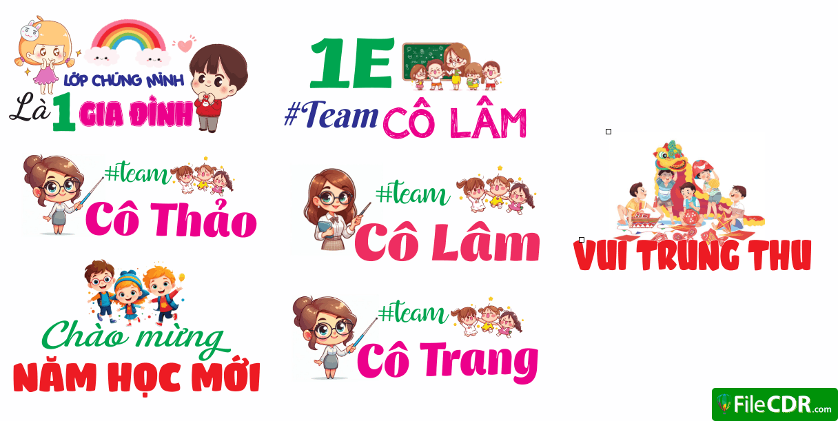 Hashtag cầm tay chụp ảnh trong trường học file cdr